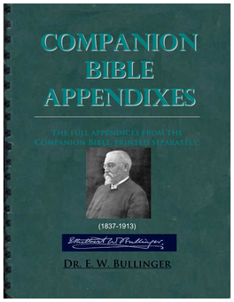 Companion Bible Appendixes