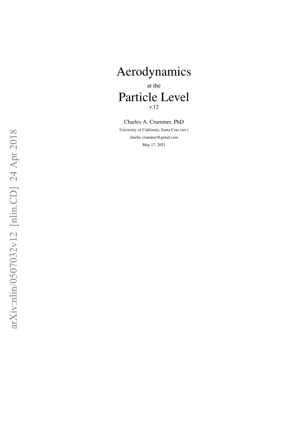 Aerodynamics Particle Level