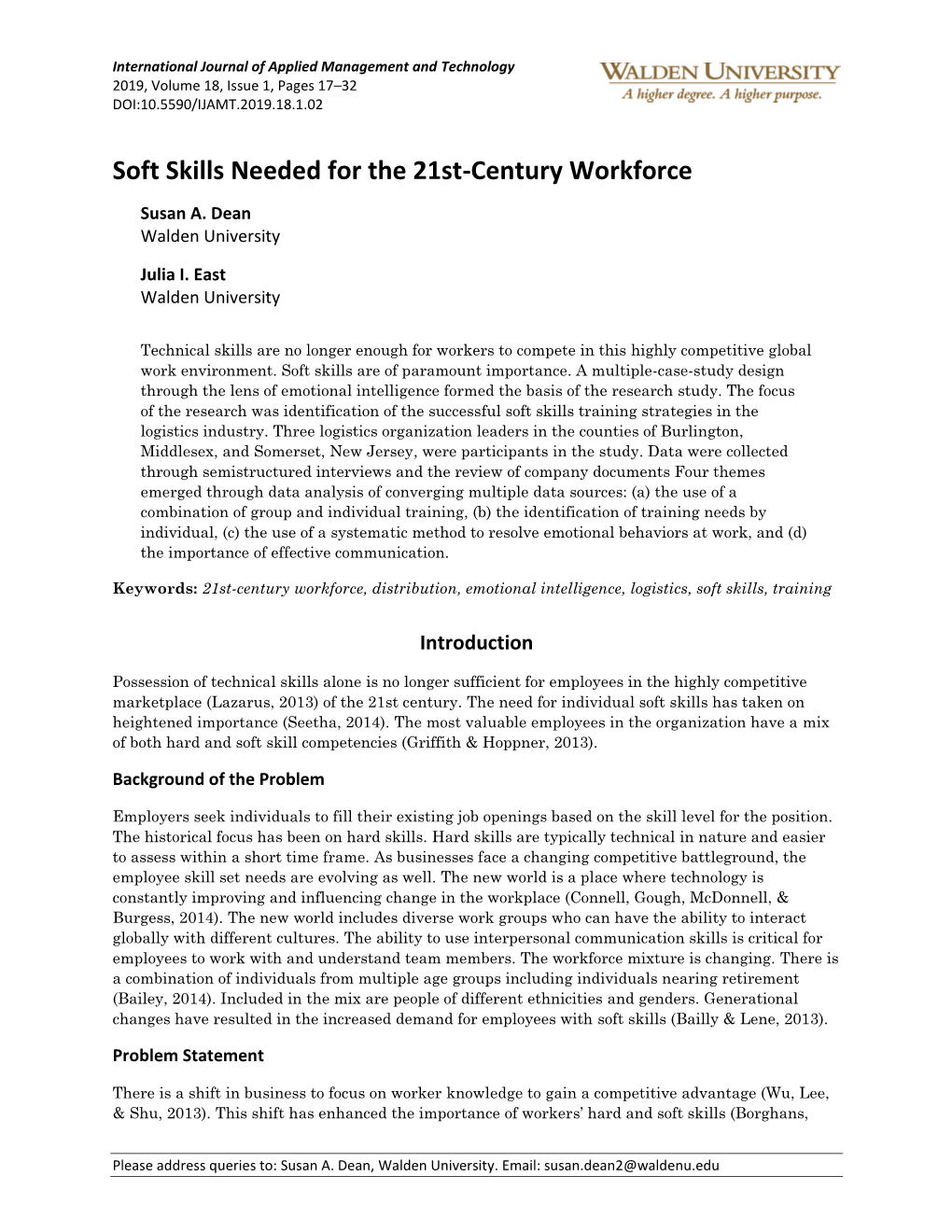 Soft Skills Needed for the 21St-Century Workforce
