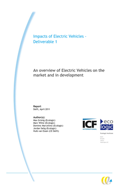 Impacts of Electric Vehicles