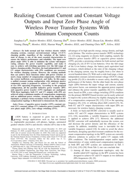 Realizing Constant Current and Constant Voltage Outputs and Input Zero Phase Angle of Wireless Power Transfer Systems with Minimum Component Counts