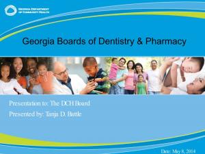 Georgia Boards of Dentistry and Pharmacy Presentation