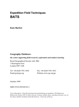 Filed Techniques-Bats