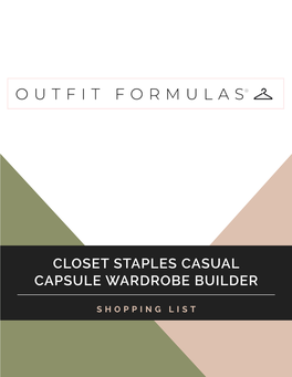 Closet Staples Casual Capsule Wardrobe Builder