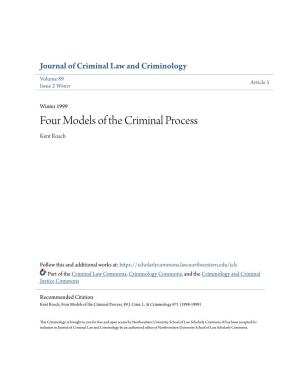 Four Models of the Criminal Process Kent Roach