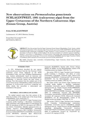 From the Upper Cretaceous of the Northern Calcareous Alps (Gosau Group, Austria)