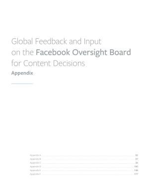 Global Feedback and Input on the Facebook Oversight Board for Content Decisions Appendix