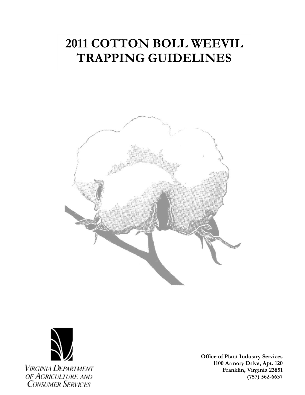 2011 Cotton Boll Weevil Trapping Guidelines