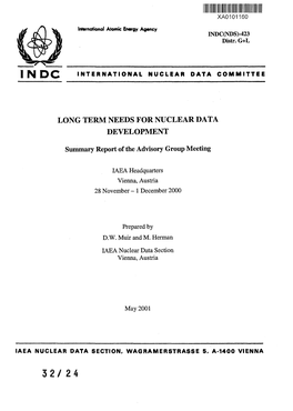 Long Term Needs for Nuclear Data Development