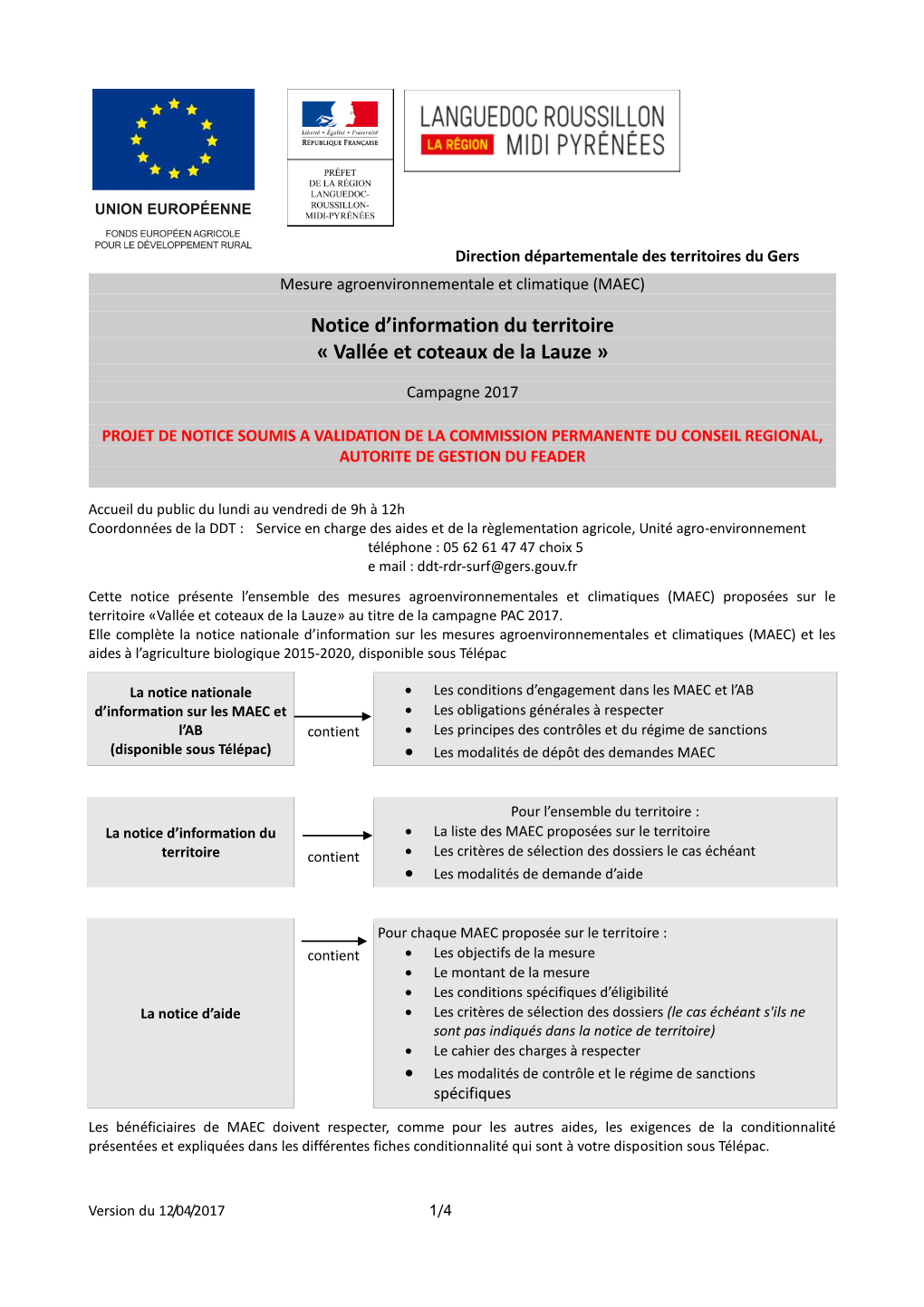 Notice D'information Du Territoire « Vallée Et Coteaux De La Lauze »