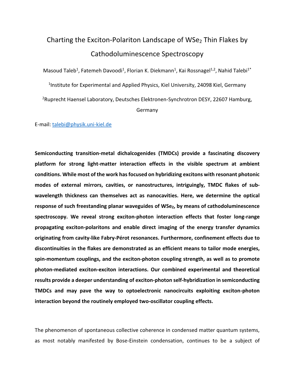 Charting the Exciton-Polariton Landscape of Wse2 Thin Flakes by Cathodoluminescence Spectroscopy