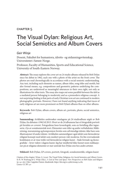 The Visual Dylan: Religious Art, Social Semiotics and Album Covers