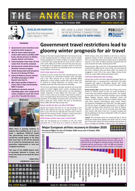 Government Travel Restrictions Lead to Gloomy Winter Prognosis for Air Travel