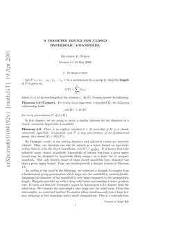 Arxiv:Math/0104192V1