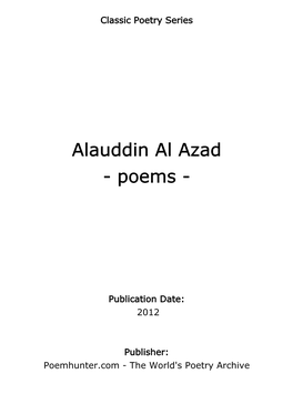 Alauddin Al Azad - Poems