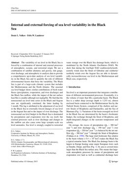 Internal and External Forcing of Sea Level Variability in the Black Sea