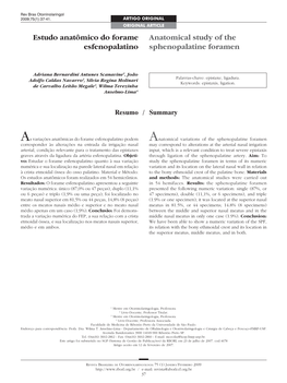 Anatomical Study of the Sphenopalatine Foramen