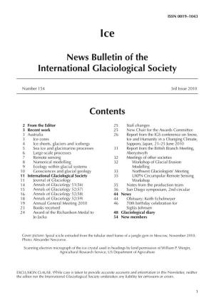 Ice News Bulletin of the International
