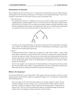 Reductionism for Dummies 48 8 6 4 2 3 2 22 Where's the Geometry?