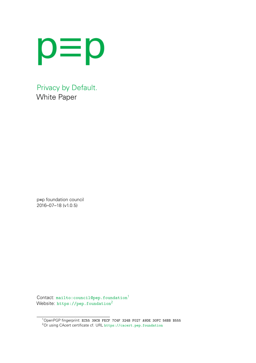 Pep White Paper