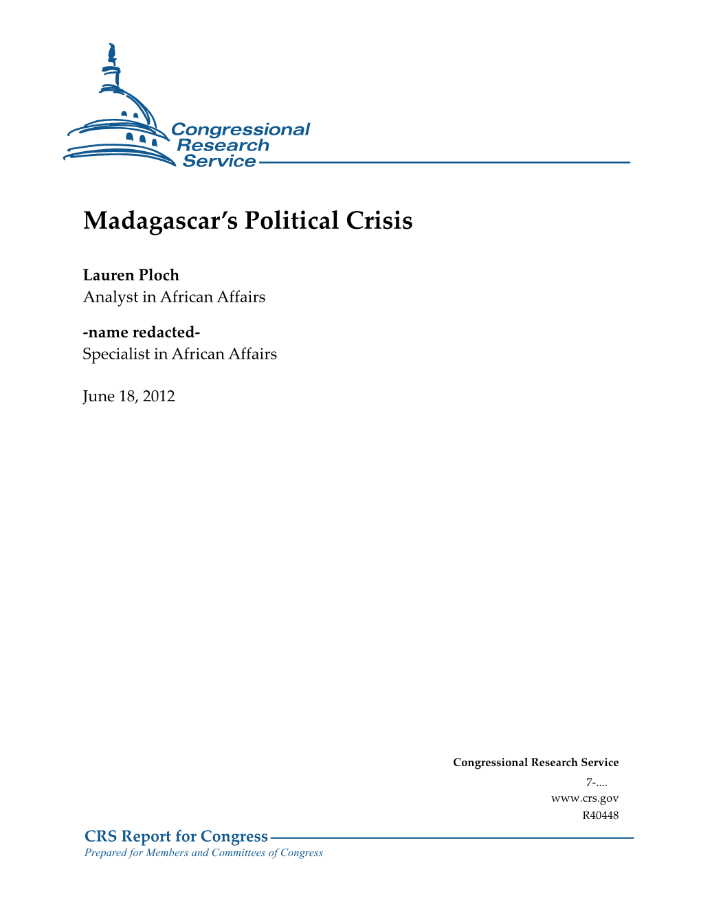 Madagascar's Political Crisis