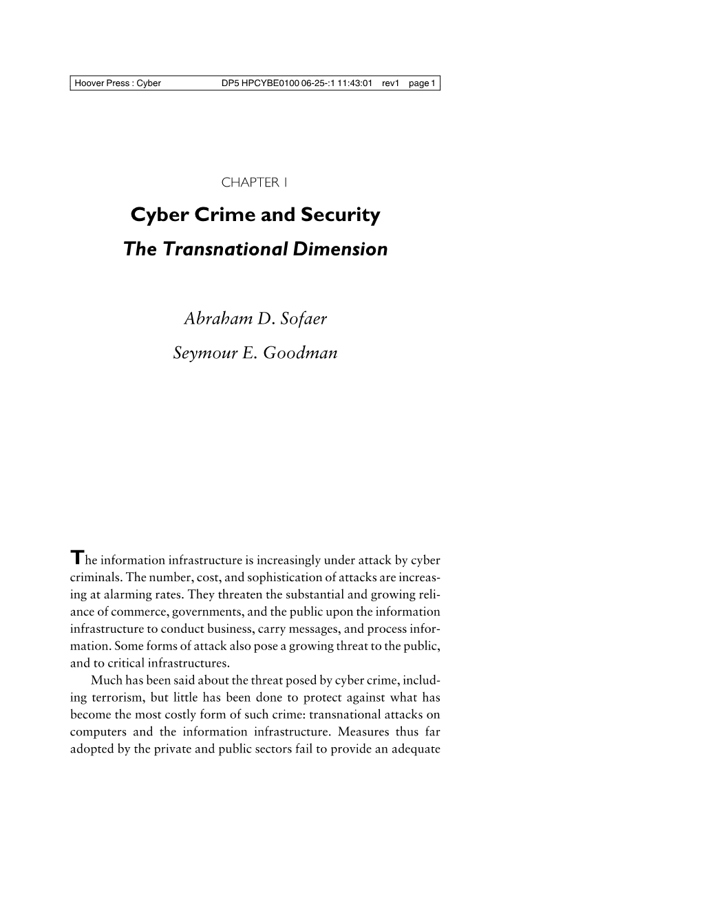 Cyber Crime and Security the Transnational Dimension