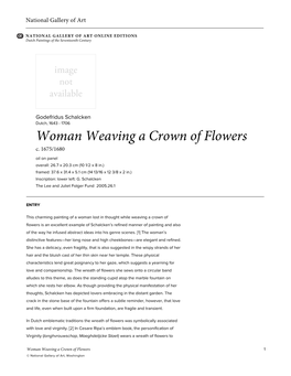 Woman Weaving a Crown of Flowers C
