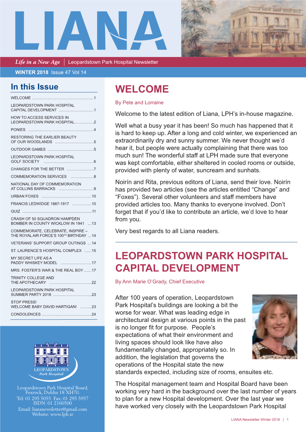 Welcome Leopardstown Park Hospital Capital Development