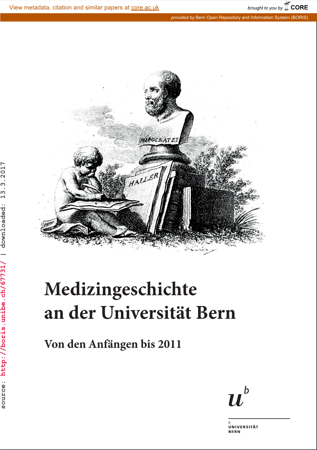 Medizingeschichte an Der Universität Bern