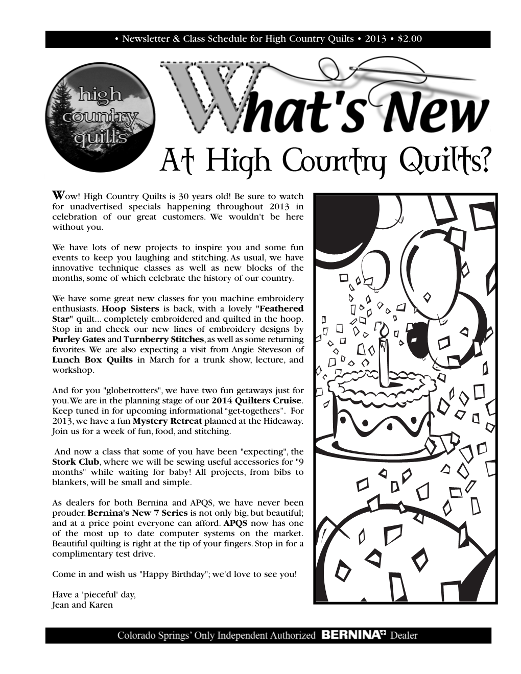 At High Country Quilts?