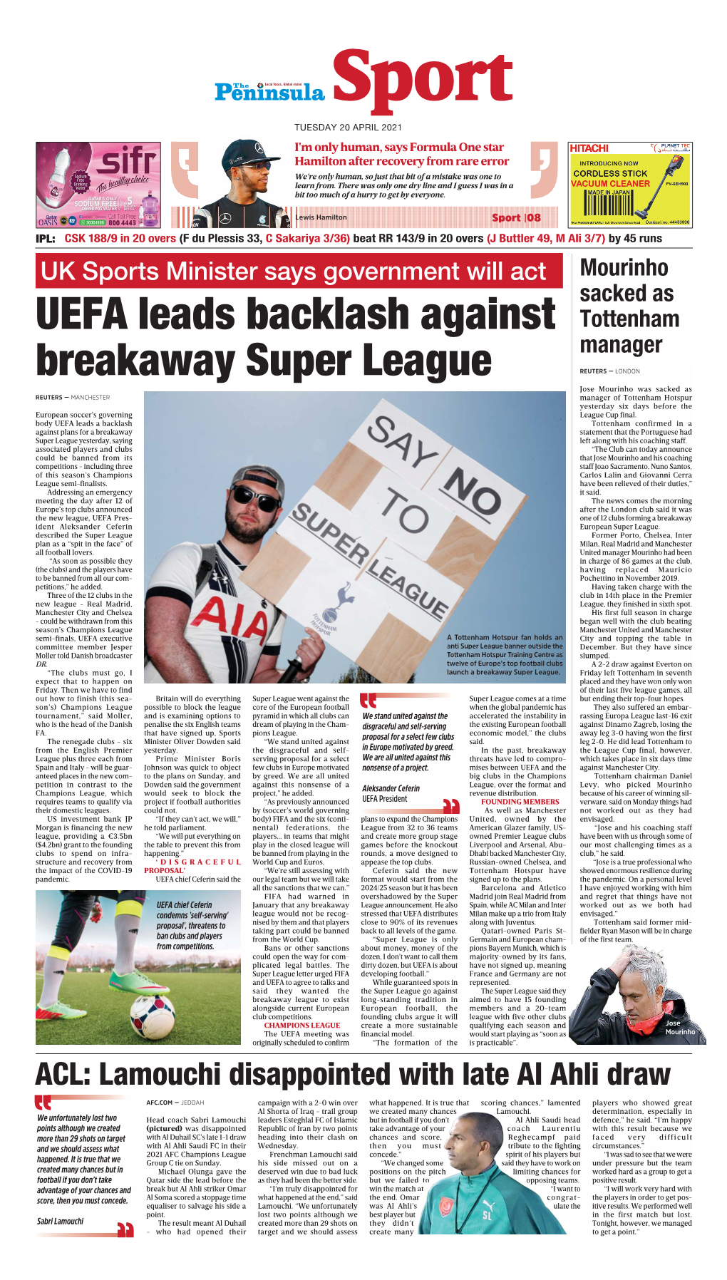 UEFA Leads Backlash Against Breakaway Super League