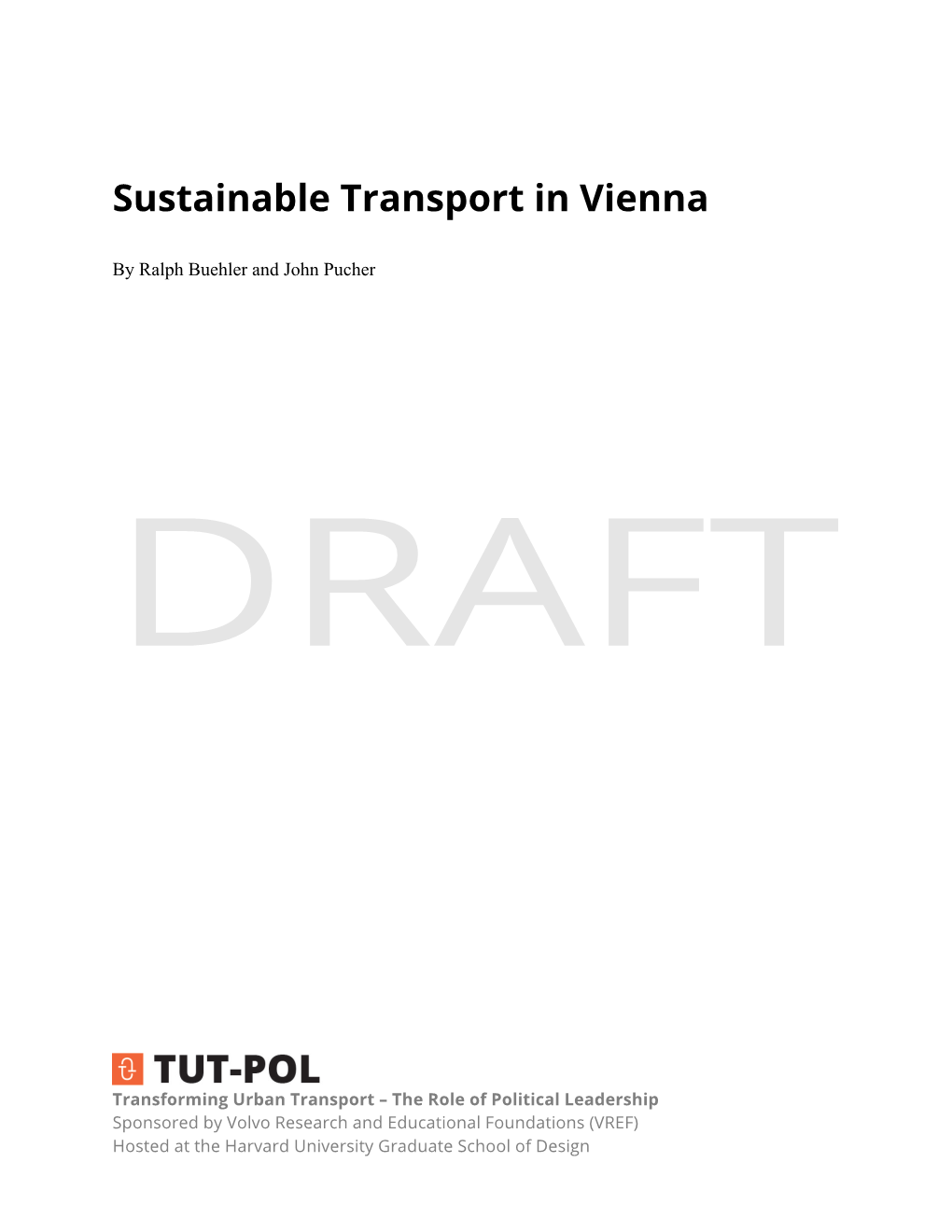 Sustainable Transport in Vienna