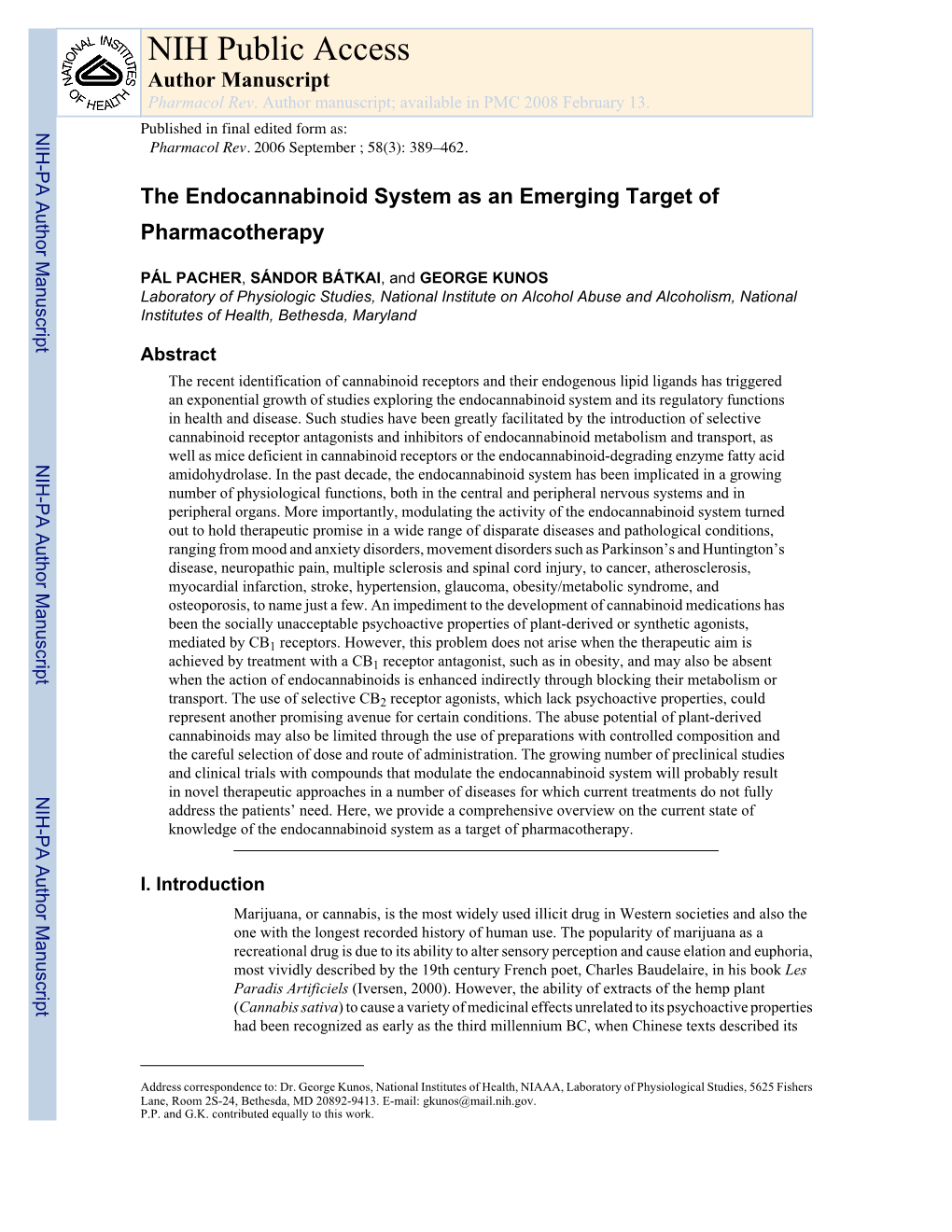 NIH Public Access Author Manuscript Pharmacol Rev