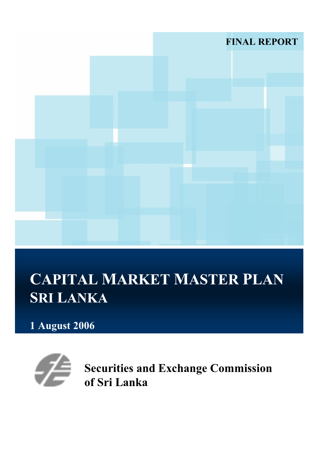 21-10-2011 Capital Market Master Plan Sri Lanka