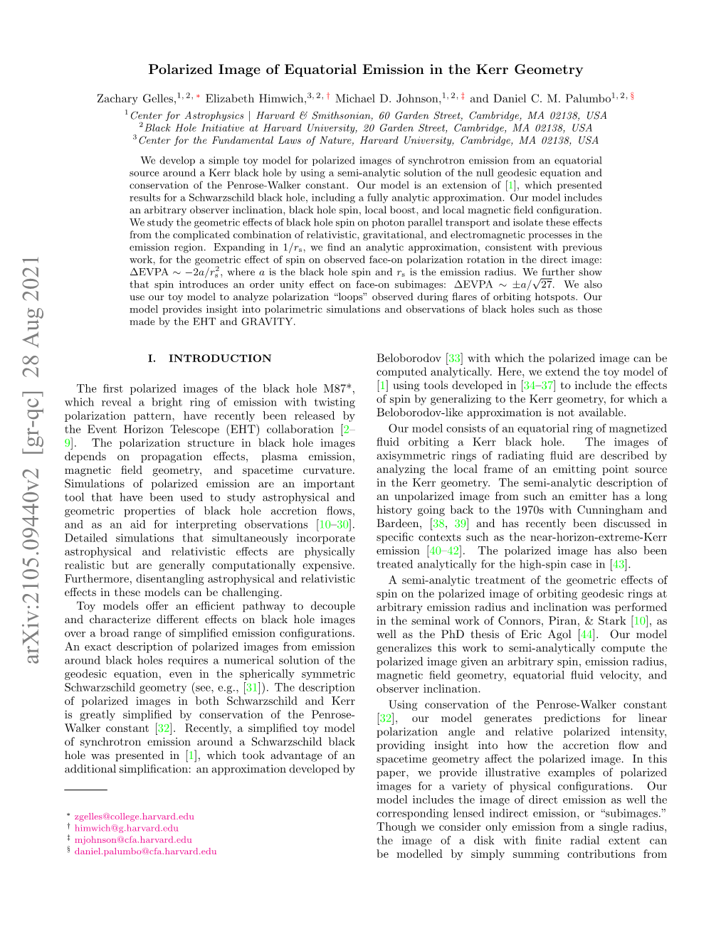 Arxiv:2105.09440V1 [Gr-Qc] 20 May 2021