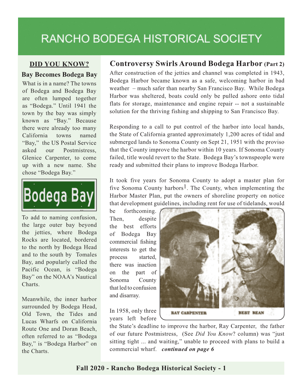 Controversy Swirls Around Bodega Harbor (Part 2)