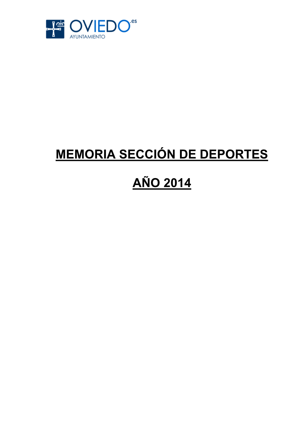 Memoria Sección De Deportes Año 2014