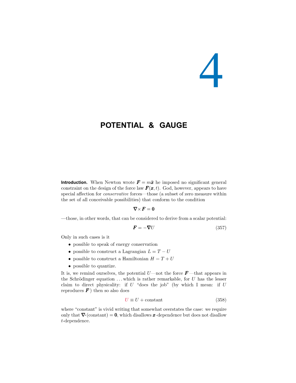 Potential & Gauge