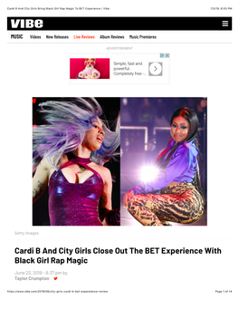 Cardi B and City Girls Bring Black Girl Rap Magic to BET Experience | Vibe 7/5/19, 8�05 PM