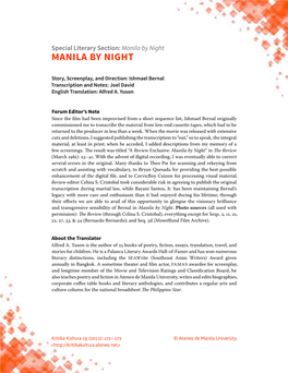 Manila by Night Manila by Night