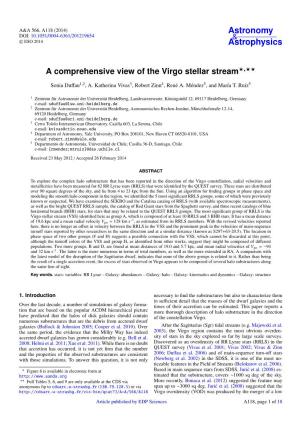 A Comprehensive View of the Virgo Stellar Stream?,??