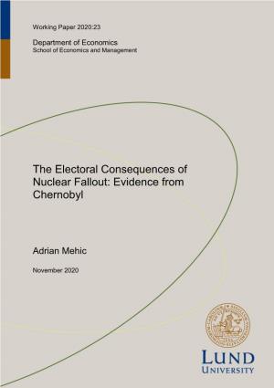 The Electoral Consequences of Nuclear Fallout: Evidence from Chernobyl