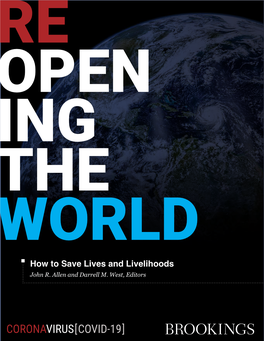 Reopening the World: How to Save Lives and Livelihoods
