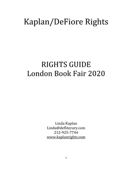 Kaplan-Defiore LBF20