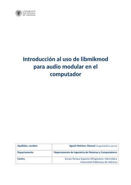 Introducción Al Uso De Libmikmod Para Audio Modular En El Computador