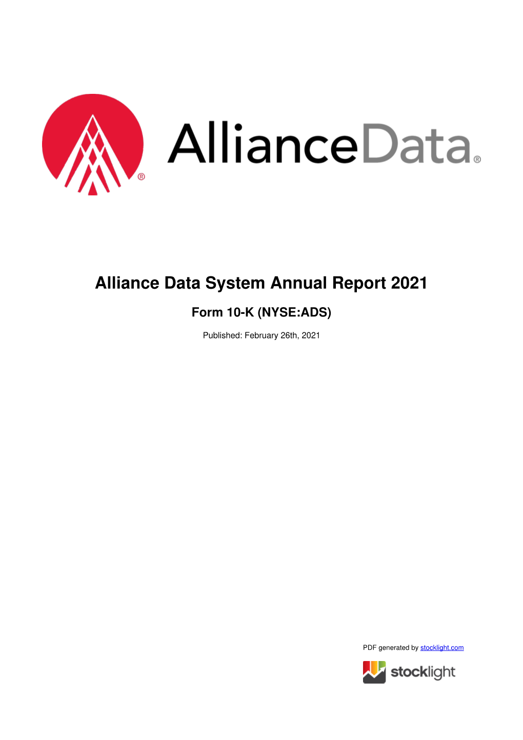 Alliance Data System Annual Report 2021