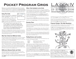 Pocket Program Grids