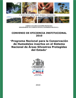Programa Nacional Para La Conservación De Humedales Insertos En El Sistema Nacional De Áreas Silvestres Protegidas Del Estado”