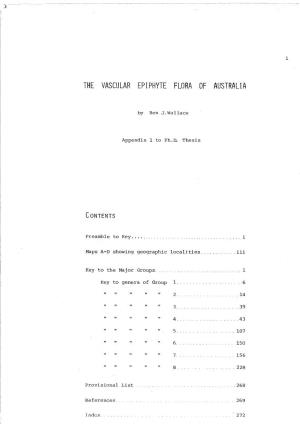 The Vascular Epiphyte Flora of Australia