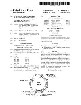 (12) United States Patent (10) Patent No.: US 8,431,124 B2 B00kbinder Et Al